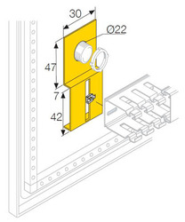 ABB Кронштейн для перф. кабель-канала на кнопку.d22 (упак=100шт) арт. EV1131