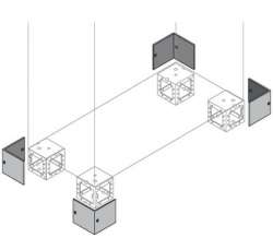 ABB Крышка цоколя с логотипом АББ, 4 шт. арт. ZN1040