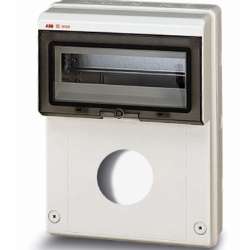 ABB Luca Бокс учетный (под СО-505) навесной серый 12мод. с дымчатой дв. и глухой пер. стенкой IP65 арт. 132040001