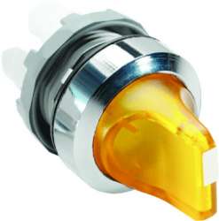 ABB M2SS2-21Y Переключатель желтый 2-х поз. с подсветкой, с фиксацией, короткая ручка,только корпус арт. 1SFA611201R2103