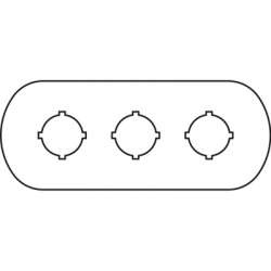 ABB MA6-1003 Шильдик для пластикового кнопочного поста (3 места) арт. 1SFA611930R1003
