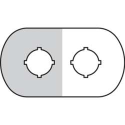 ABB MA6 Шильдик MA6-1006 (2 места (1 желт) для пластикового кнопочногопоста арт. 1SFA611930R1006