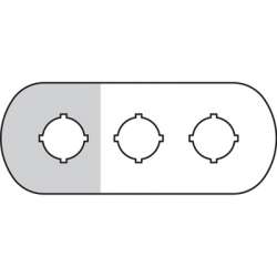 ABB MA6 Шильдик MA6-1007 (3 места (1 желт) для пластикового кнопочногопоста арт. 1SFA611930R1007
