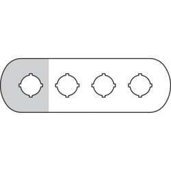 ABB MA6 Шильдик MA6-1008 (4 места (1 желт) для пластикового кнопочногопоста арт. 1SFA611930R1008