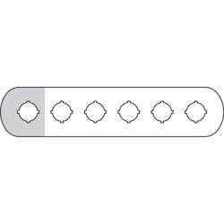 ABB MA6 Шильдик MA6-1009 (6 мест (1 желт) для пластикового кнопочного поста арт. 1SFA611930R1009