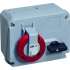 ABB MHS Розетка с выключателем и механической блокировкой 332MHS11W, 32A, 3P+E, IP67, 11ч арт. 2CMA167860R1000