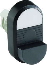 ABB MPD Кнопка двойная MPD16-11B (белая/черная-выступающая) непрозрачная черная-выступающая линза без текста арт. 1SFA611145R1106