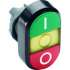 ABB MPD Кнопка двойная MPD2-11Y (зеленая/красная) желтая линза с текстом (I/O) арт. 1SFA611131R1103