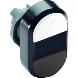 ABB MPD Кнопка двойная MPD5-11B (белая/черная) непрозрачная черная линза без текста арт. 1SFA611134R1106