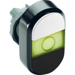 ABB MPD Кнопка двойная MPD8-11Y (белая/черная) желтая линза с текстом (S TART/STOP) арт. 1SFA611137R1103