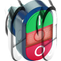 ABB MPD2-11R Кнопка двойная с текстом I/O (зеленая/красная) красная линза арт. 1SFA611131R1101
