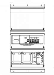 ABB MPR Бокс MPR16MS с розетками в сборе, IP44, пластик арт. 2CMA168980R1000