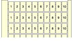 ABB Маркировка RC55 10X(181 A 190) , гориз. арт. 1SNA230020R0500