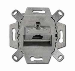 ABB Механизм 1-постовой компьютерной розетки 8 полюсов RJ45 UAE, категория 5e, экранированная, до 100 МГц арт. 0230-0-0406