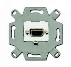ABB Механизм VGA-розетки/разъёма, D-type, Full HD, 15 полюсов, альпийский белый арт. 0230-0-0425