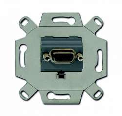 ABB Механизм VGA-розетки/разъёма, D-type, Full HD, 15 полюсов, серый арт. 0230-0-0426