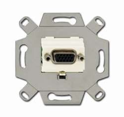 ABB Механизм VGA-розетки/разъёма, D-type, Full HD, 15 полюсов, слоновая кость арт. 0230-0-0424