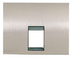 ABB NIE Olas Полированная сталь Накладка 1-ой ТЛФ/комп розетки арт. 8417.1 AL