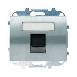 ABB NIE Olas Титан Накладка для 1-го суппорта/разъёма типа 2017... или 2018..., со шторками арт. 8418.1 TT