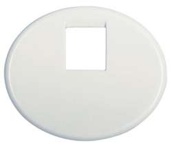 ABB NIE Tacto Бел Накладка розетки ТЛФ/комп (RJ45) 1-ая арт. 5517.1 BL