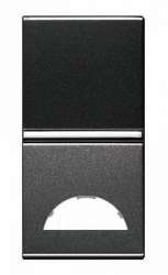 ABB NIE Zenit Антрацит Клавиша 1-я с окошком для шильдика 1 мод арт. N2101.9 AN