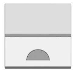 ABB NIE Zenit Антрацит Клавиша 1-я с окошком для шильдика 2 мод арт. N2201.9 AN