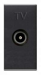 ABB NIE Zenit Антрацит Мех ТВ розетки, простой, 1-модульный арт. N2150.7 AN