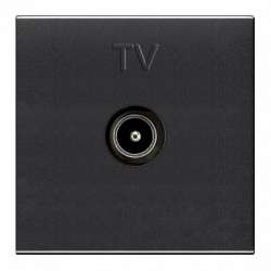 ABB NIE Zenit Антрацит Мех ТВ розетки, простой, 2-модульный арт. N2250.7 AN
