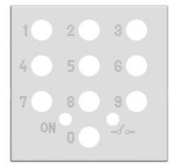 ABB NIE Zenit Антрацит Накладка выключателя с кодовой панелью, 2 мод арт. N2253.5 AN