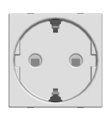 ABB NIE Zenit Антрацит Розетка с/з с защитными шторками, винт. зажим, 2 мод арт. N2288 AN