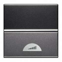 ABB NIE Zenit Антрацит Светорегулятор нажимной 40-450W для л/н и г/л с обмот. тр-ром, 2 мод арт. N2260 AN