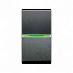 ABB NIE Zenit Антрацит Выключатель 1-клавишный с индикацией 1 мод арт. N2101.5 AN