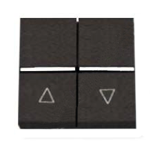 ABB NIE Zenit Антрацит Выключатель жалюзийный без фиксации 2 мод арт. N2244 AN