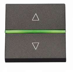 ABB NIE Zenit Антрацит Выключатель жалюзийный электронный, 700 ВА, 2 мод арт. N2261.2 AN