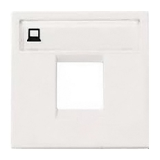 ABB NIE Zenit Бел Накладка 1-я телеф/комп розетки (для суп.2017.2,2017.3,2018,2018.5,2018.6,2018.8) арт. N2218.1 BL