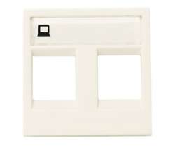 ABB NIE Zenit Бел Накладка 2-я телеф/комп розетки (для суп.2017.2,2017.3,2018,2018.5,2018.6,2018.8) арт. N2218.2 BL