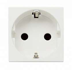 ABB NIE Zenit Бел Розетка с/з с защитными шторками, безвинт. зажим, 2 мод арт. N2288.6 BL