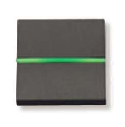 ABB NIE Zenit Бел Выключатель 1-клавишный кнопочный с индикацией НО-контакт 2 мод арт. N2204.5 BL