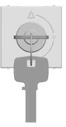 ABB NIE Zenit Бел Выключатель с ключом на 3 положения, с фиксацией, 2 мод арт. N2253.1 BL