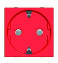 ABB NIE Zenit Красный Розетка с/з с защитными шторками арт. N2288 RJ