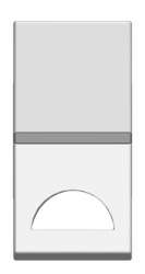 ABB NIE Zenit Серебро Клавиша 1-я с окошком для шильдика 1 мод арт. N2101.9 PL