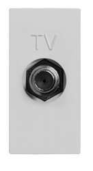 ABB NIE Zenit Серебро Розетка TV единственная, F-разъем, 1 мод арт. N2150 PL