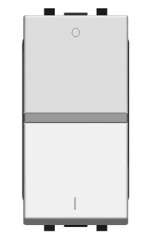 ABB NIE Zenit Серебро Выключатель 1-клавишный 2-х полюсный 1 мод арт. N2101.2 PL