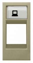 ABB NIE Zenit Шампань Накладка телеф/комп розетки(для суп.2017.2,2017.3,2018,2018.5,2018.6,2018.8) арт. N2118.1 CV