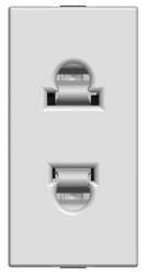 ABB NIE Zenit Шампань Розетка б/з евроамериканский стандарт 1 мод арт. N2135 CV