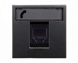 ABB NIE Zenit Шампань Розетка телефонная на 6 контактов, RJ12, 2 мод арт. N2217.6 CV