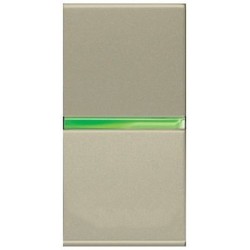 ABB NIE Zenit Шампань Выключатель 1-клавишный с индикацией 1 мод арт. N2101.5 CV