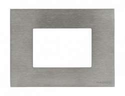 ABB NIE Zenit Сталь Рамка итальянский стандарт на 3 модуля арт. N2473 OX