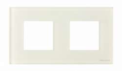 ABB NIE Zenit Стекло белое Рамка 2-я 2+2 мод арт. N2272 CB