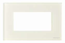 ABB NIE Zenit Стекло белое Рамка итальянский стандарт на 4 модуля арт. N2474 CB